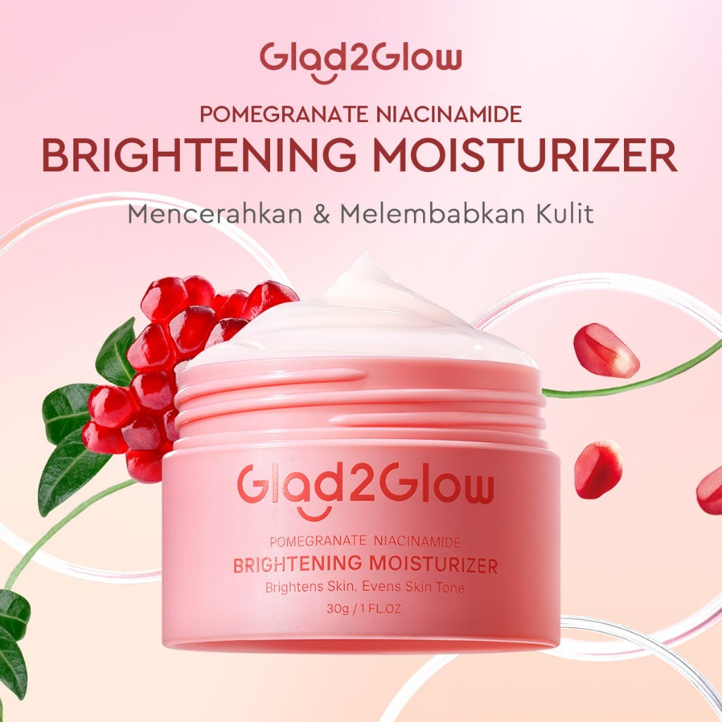 [Hemat 4PCS]Glad2Glow Moisturizer Series Mencerahkan Pencerah Wajah Anti Jerawat Penuaan Hilangkan Flek Tenangkan Kulit Niacinamide 377 Retinol Centella Skincare Pelembab Esensi Perawatan Kulit Pelembab Pembersih day cream tone up g2glow official store