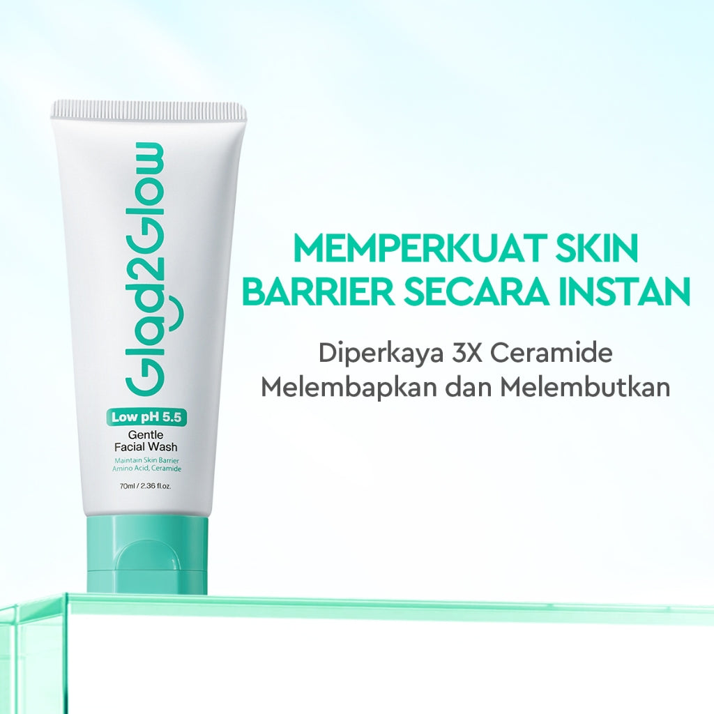 Glad2Glow Facial Cleanser Series-Facial Wash Low PH Gel Centella Mencerahkan Pencerah Wajah Anti Jerawat Penuaan Hilangkan Flek & Tenangkan face wash Pembersih Wajah Membersihkan kotoran dan minyak Menjaga pelindung kulit Mengobati g2glow official store