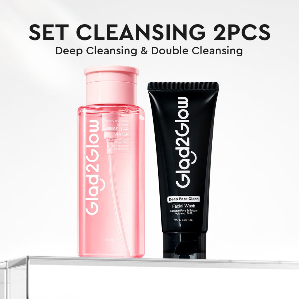 [NEW]Glad2glow Volcanic Ash+BHA Deep Pore Clean Facial Cleanser Mencegah Komedo Face Wash g2g