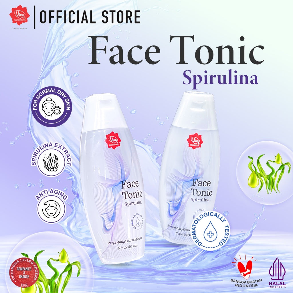 Viva Face Tonic Spirulina (for Normal & Dry Skin) - 100 ml