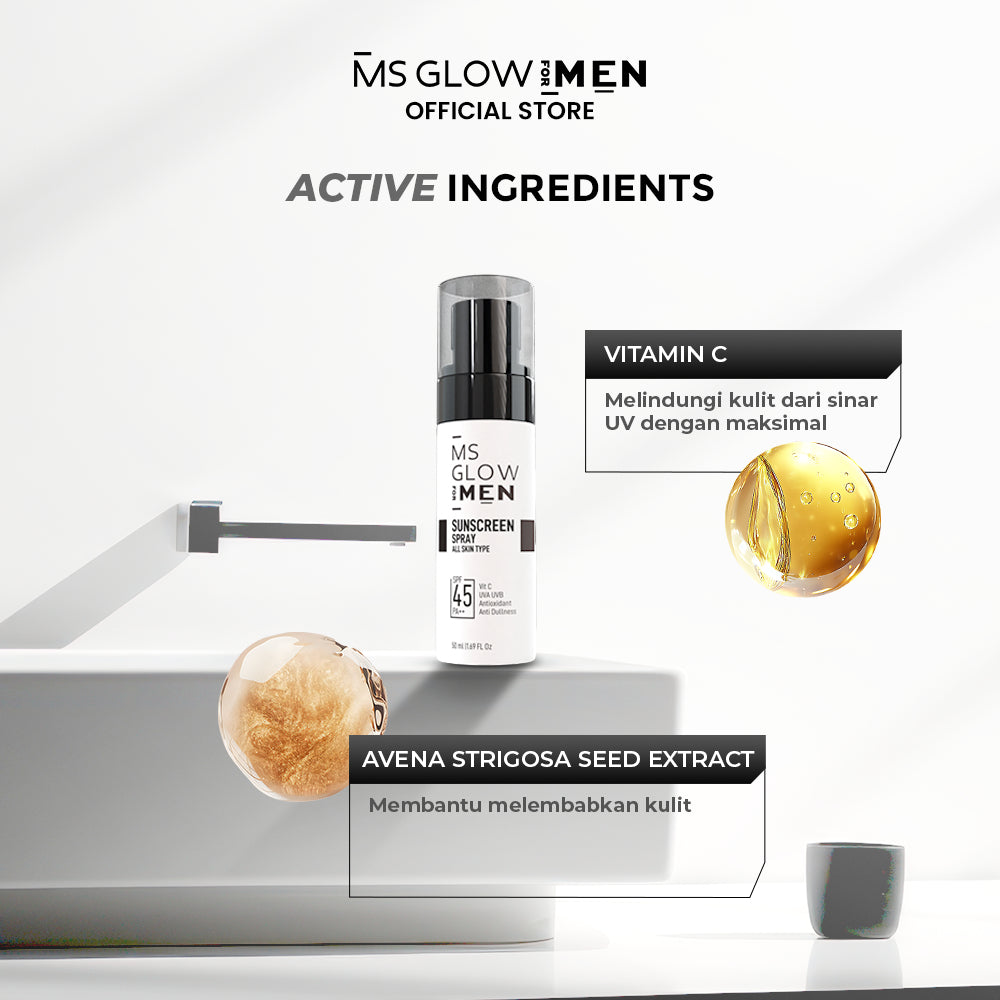MS Glow For Men - Sunscreen Spray - 50 ml