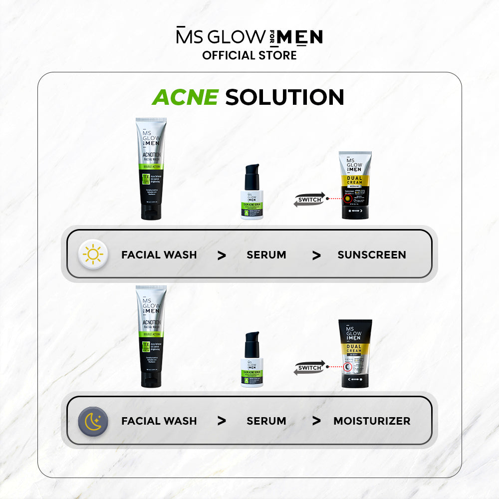 MS Glow For Men Acnotion Facial Wash - 100 ml