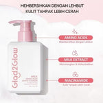 Glad2Glow Milk Amino Acids Pembersih Wajah 80 g
