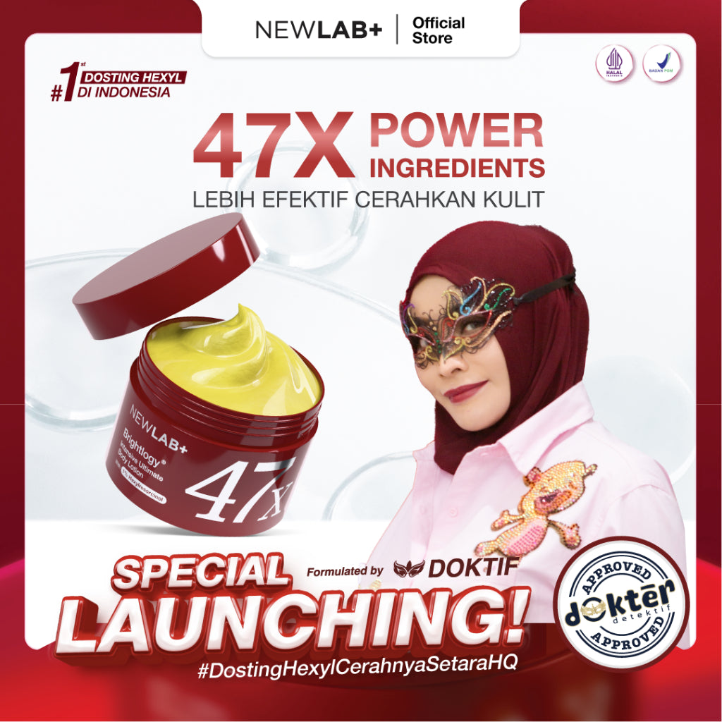 NEWLAB Brightlogy Intensive Ultimate Body Lotion with 1% Hexyl | Body Lotion Pemutih Badan | Handbody | Body Care untuk Mencerahkan |Whitening Lotion