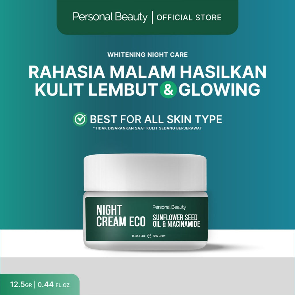 Personal Beauty Set Whitening Eco – Perawatan Wajah Cerah Glowing | Sabun Wajah + Day Cream + Night Cream | Mencerahkan 5x Lebih Cepat Dalam 14 Hari