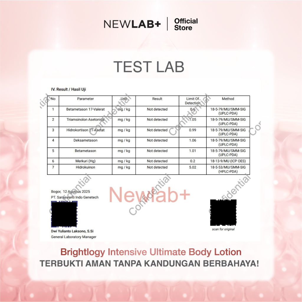 [TEBUS MURAH HB DOSTING] NEWLAB Brightlogy Intensive Power Brightening Lotion 1% Hexyl | HB Dosting Doktif Approved | Serum untuk Mencerahkan Badan | Lotion Tube  | Underarm | Body Scrub Body