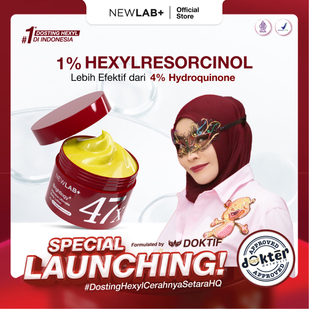 NEWLAB Brightlogy Intensive Ultimate Body Lotion with 1% Hexyl | Body Lotion Pemutih Badan | Handbody | Body Care untuk Mencerahkan |Whitening Lotion