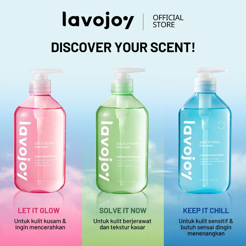 Lavojoy Let It Glow Body Wash Skin Brightening Upgraded Version | Sabun Mandi Cair Untuk Mencerahkan Dan Melembabkan Kulit | Fresh Body Shower