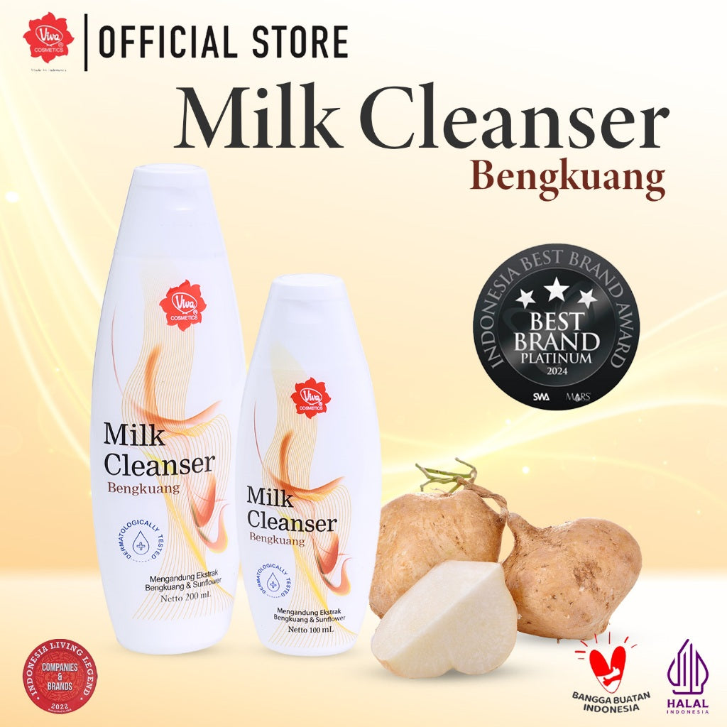 [PROMO] Paket_Double_Cleansing_Bengkuang - Viva Milk Cleanser & Face Tonic Bengkuang (100 ml & 200 ml)