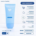 [2 PCS BUNDLING SUNSCREEN] Harlette Oat Probiotic Lightweight Sunscreen 40 g + Oatmilk Gentle Facial Wash 100 g