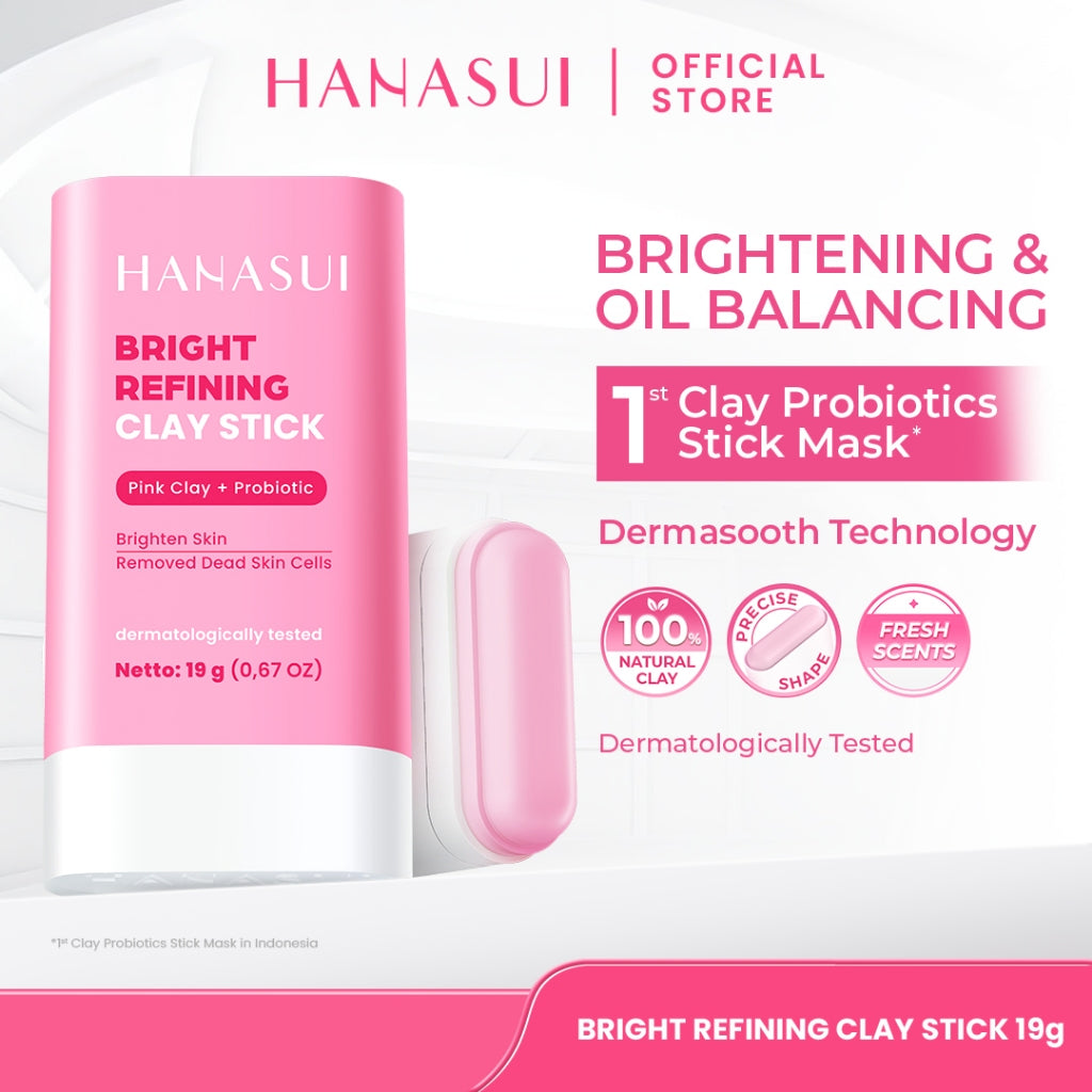 [NEW] HANASUI Clay Stick Mask - Masker Wajah Mencerahkan Mengangkat Komedo Menyamarkan Pori & Menenangkan Jerawat