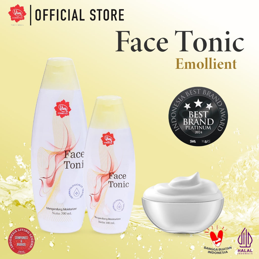 [PROMO] Paket_Double_Cleansing_Emollient - Viva Milk Cleanser & Face Tonic Emollient (100 ml & 200 ml)