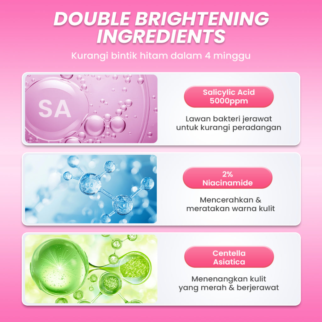 Hanasui Anti Acne Serum - Jerawat & Beruntusan Menenangkan dengan Centella Asiatica Salicylic Acid & Niacinamide