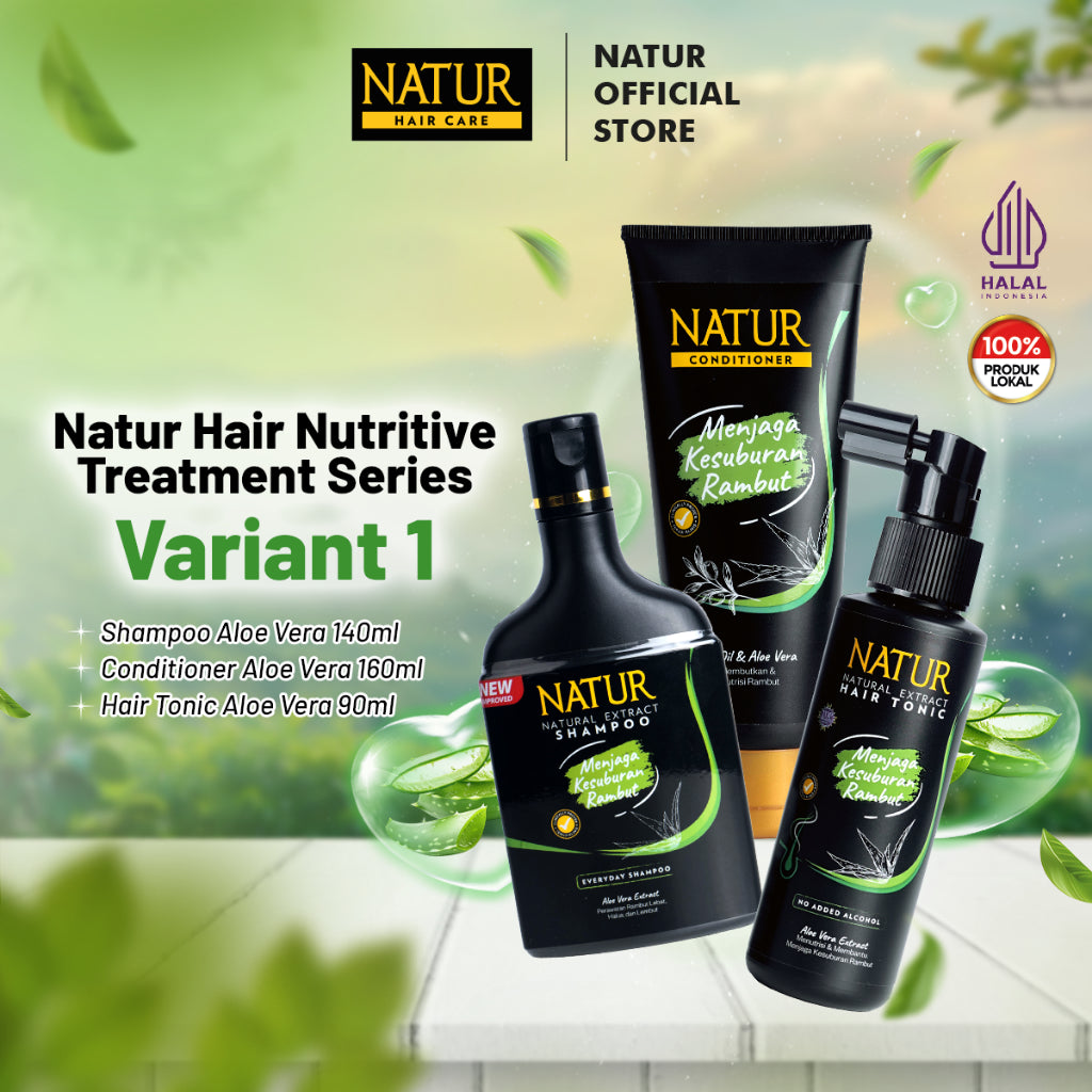 Natur Nutritive Treatment Series | Paket Rambut Lebih Tebal - Paket Rambut Kering Rusak