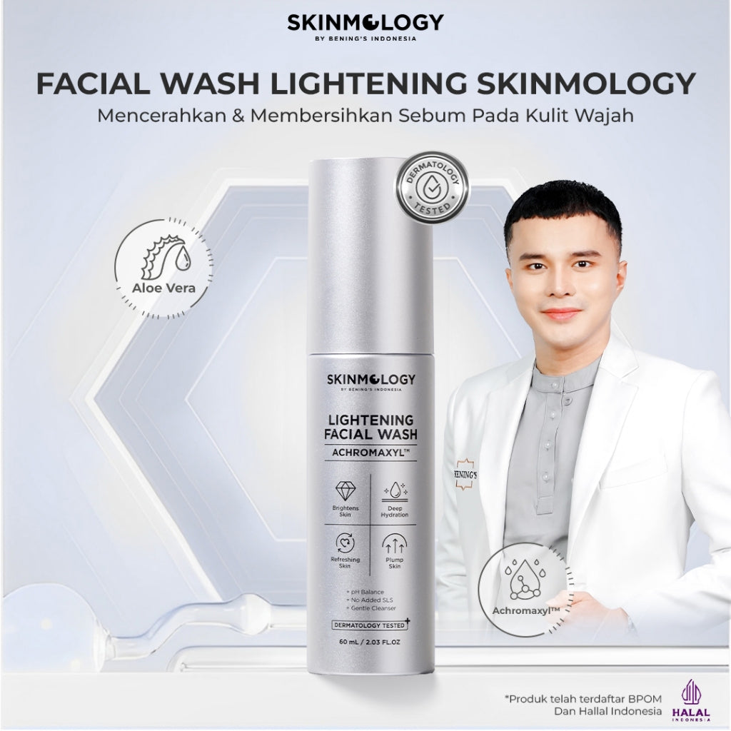 Skinmology Facial Wash Lightening Booster Series byBenings Indonesia Mencerahkan Mengatasi FlekHitam