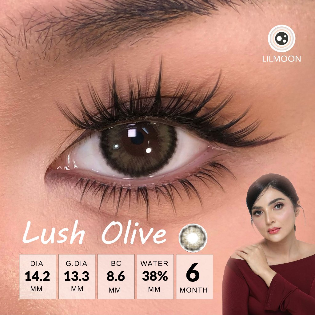 [Fuji Favorite] Lilmoon Softlens Lush Olive – Softlens Minus 0 s/d -8.50, Warna Natural Kualitas Jepang