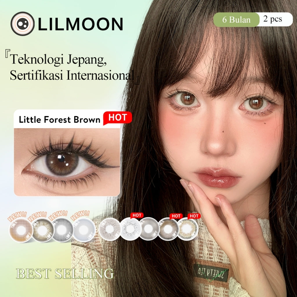 [Fuji Favorite] Lilmoon Softlens Little Forest Brown – Softlens Minus 0 s/d -8.50, Warna Natural Jepang
