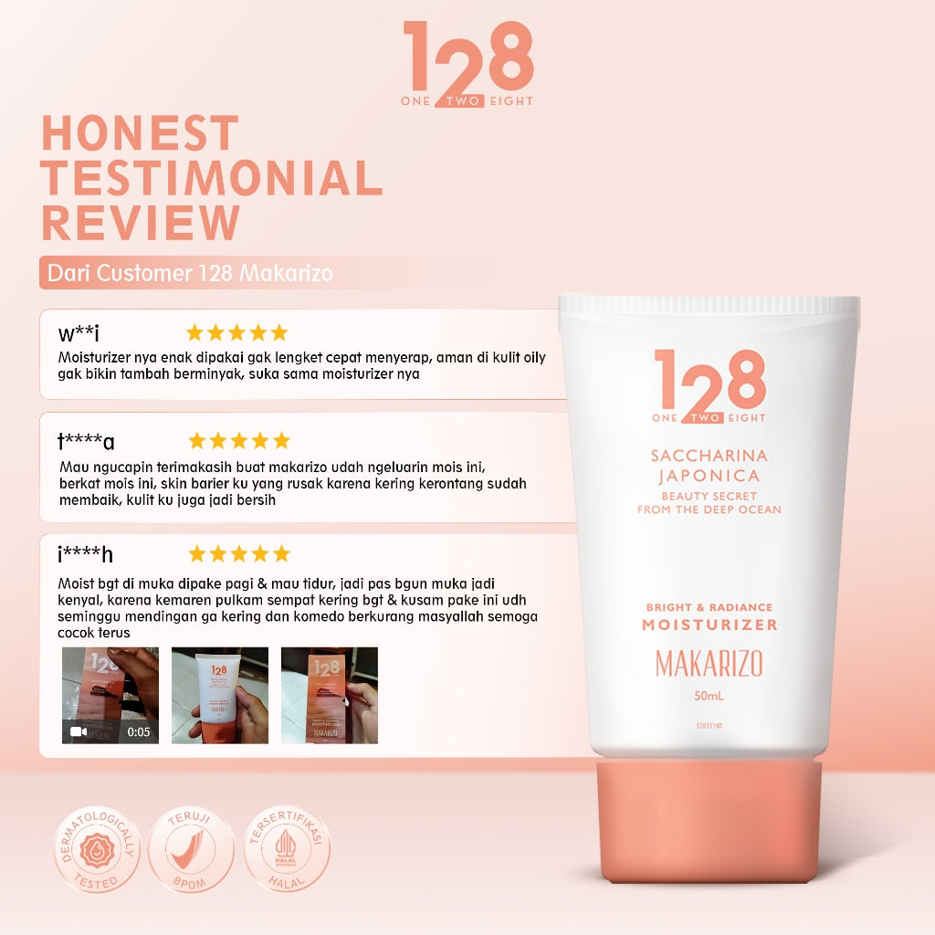 128 Saccharina Japonica Bright & Radiance Moisturizer Tube 50mL by Makarizo