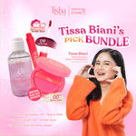 Tisha Beauty (Tissa Biani pick BUNDLE - Cushion White Ivory 00, Devotion Lip Cream 09 Peony Pink & Sparkle Clean Micellar Water)