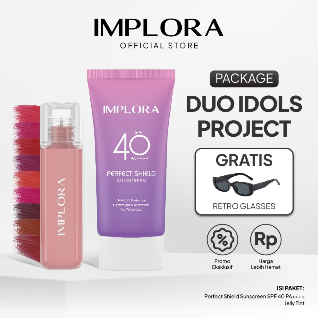 Implora Package Duo Idols Project (Sunscreen + Jelly Tint)