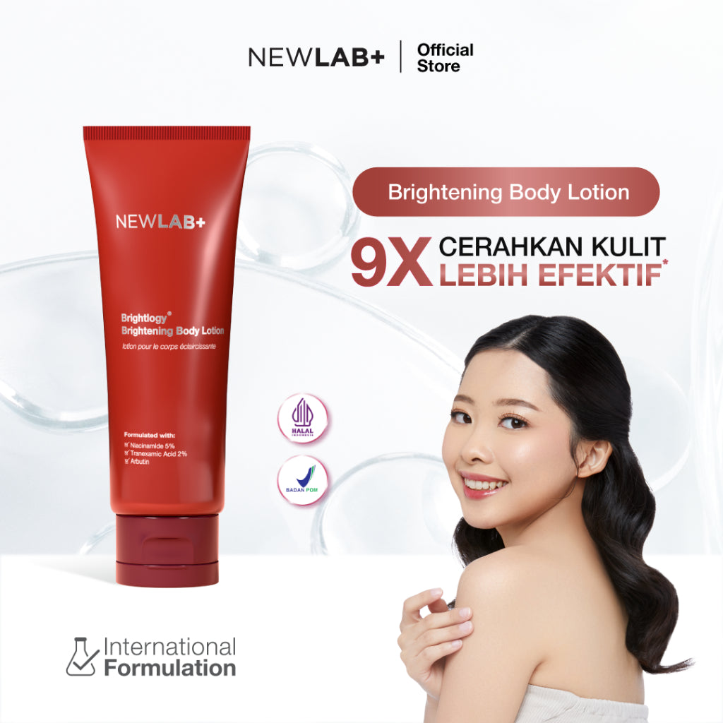 NEWLAB Brightlogy Body Lotion | Body Care, Hand Body & Hand Cream | Body Serum untuk Mencerahkan Tangan dan Tubuh BPOM 180ml