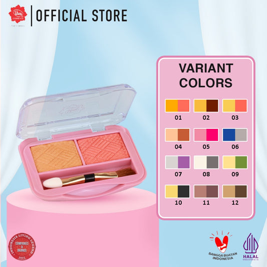 Viva Eye Shadow Duo - 2.3 gr (tersedia 12 varian kombinasi warna)