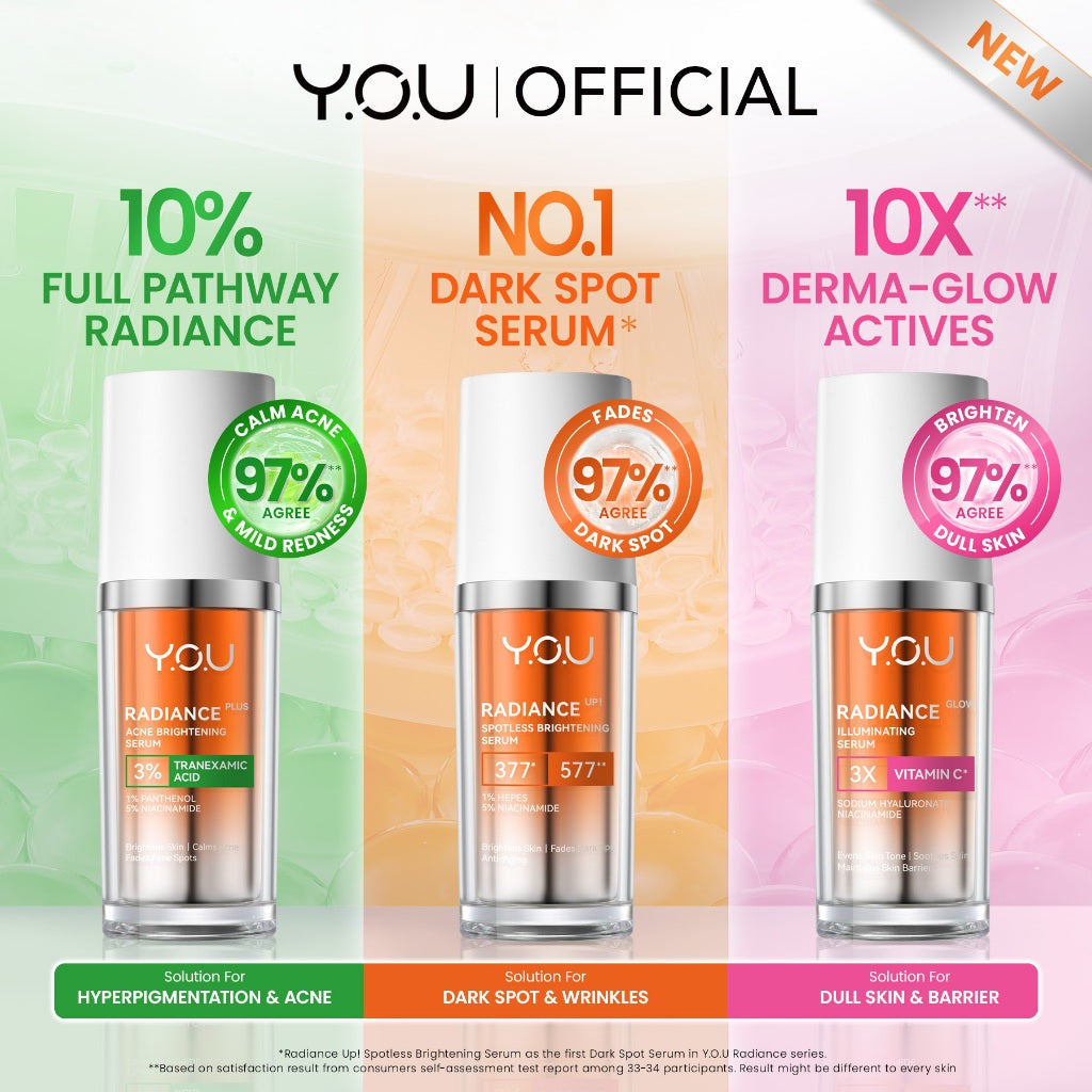 [NEW RADIANCE SERIES] YOU Radiance Plus Acne Brightening Serum | YOU Radiance Glow Illuminating Serum | YOU Radiance UP! Spotless Brightening Serum