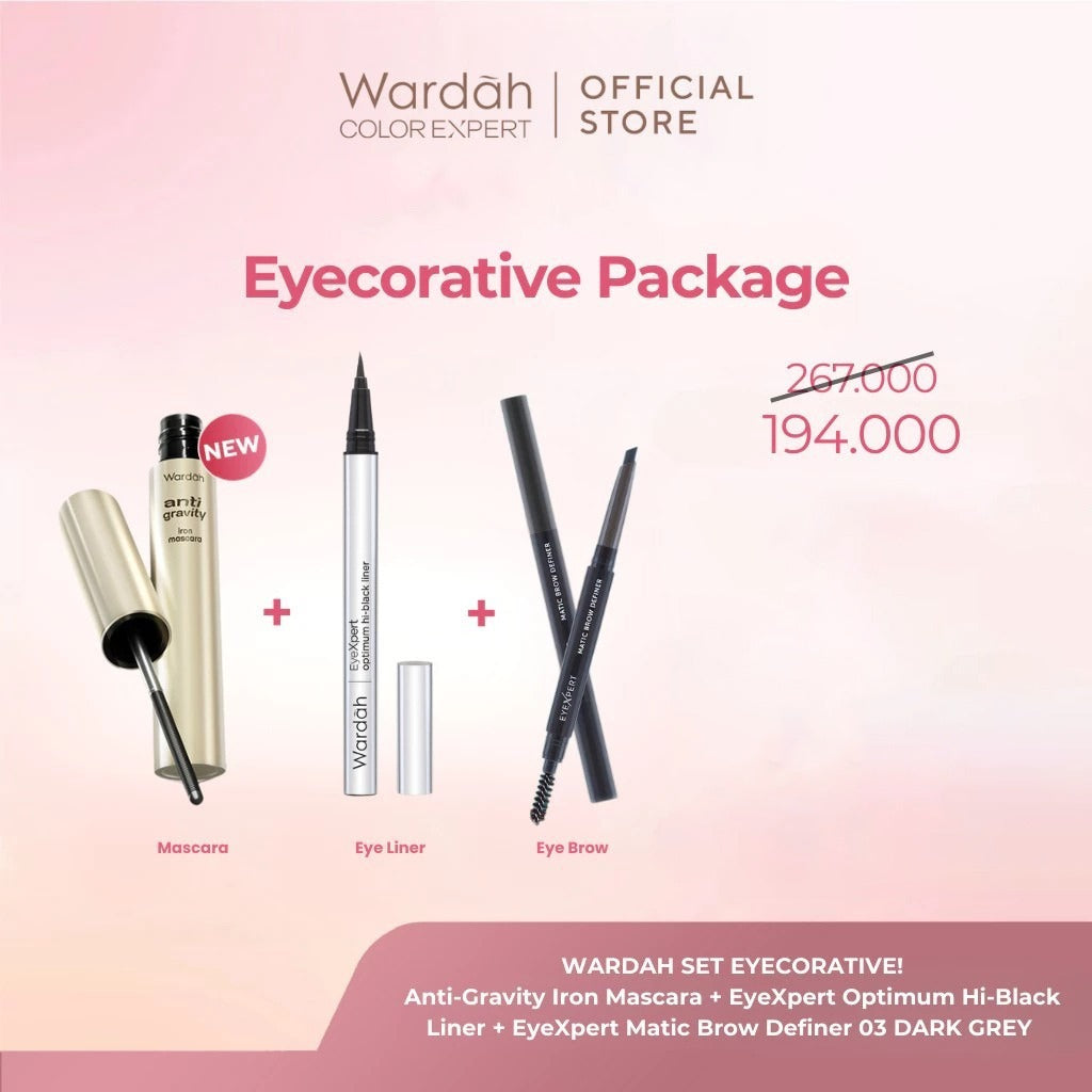 [Wardah Member Exclusive] NEW! WARDAH Mascara - Anti-Gravity Iron Mascara, Hi-Impact Volumizer Mascara, Wardah Zero Trace Mascara Remover - Bulu Mata Lentik Tebal Panjang Natural Maskara Sashfir Ringan Tahan 24 Jam Smudgeproof Waterproof No Clumpy -Makeup