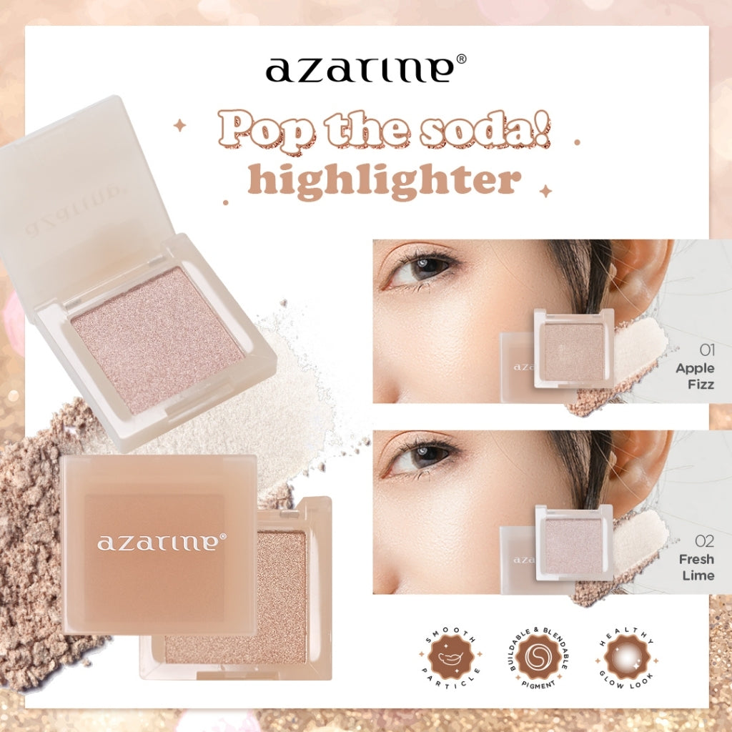 [FLASH SALE] Azarine - 01. Apple Fizz Pop The Soda! Highlighter [3 gr]