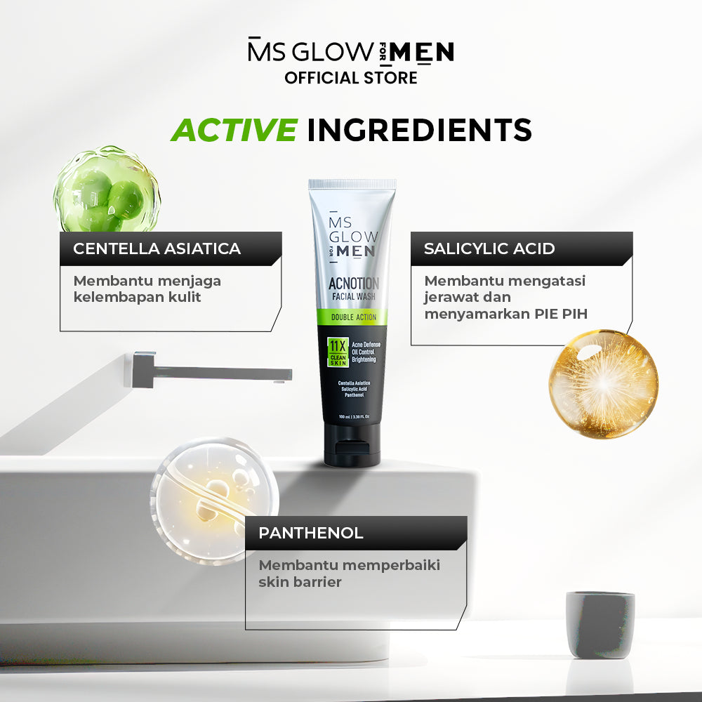 MS Glow For Men Acnotion Facial Wash - 100 ml