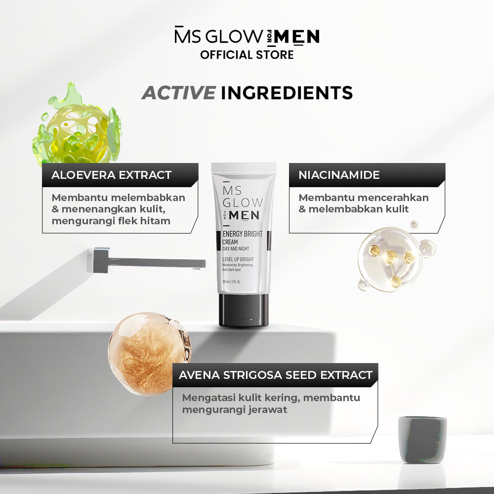 MS Glow For Men Energy Bright Cream Free Gift