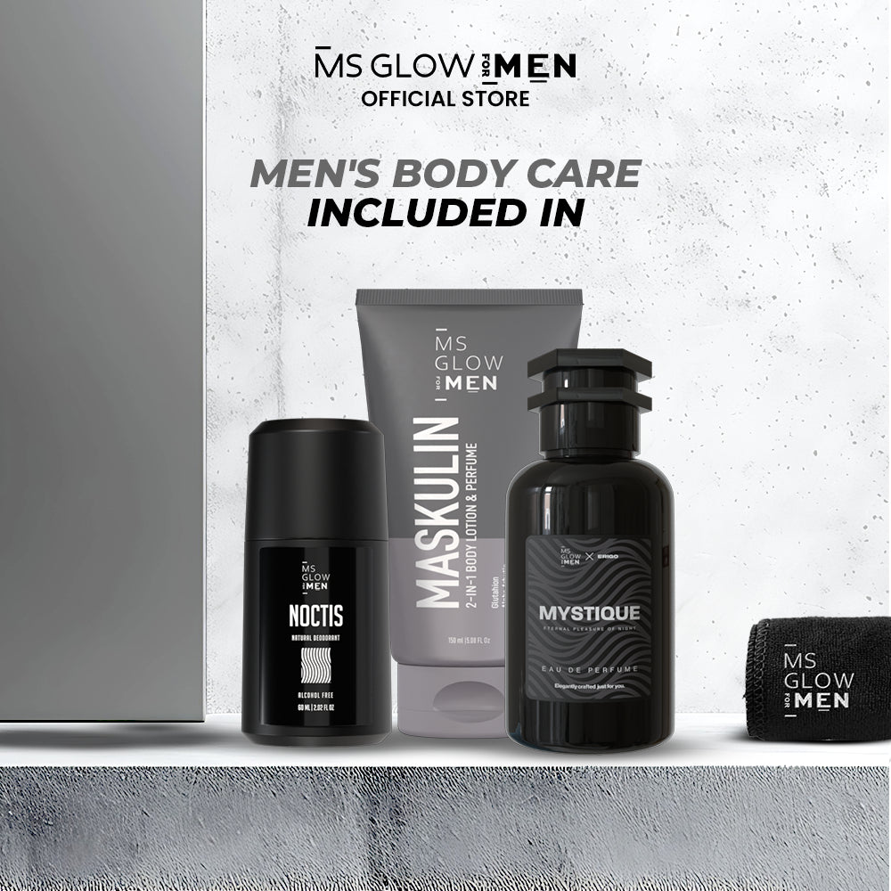 MS Glow For Men - Maskulin 2IN1 Body Lotion & Parfume Free Gift