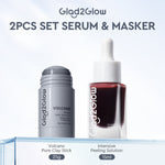 Glad2Glow Volcano 3D Acid Pore Clay Stick Masker Wajah Clay Masker Stik Deep Cleansing Pori Pori Masker Komedo Dan Pori Pori Wajah Pembersih Komedo clay Masker Masker Organik Masker Jerawat Sheetmask Masker Glad2Glow Clay Mask Masker G2Glow Official Store