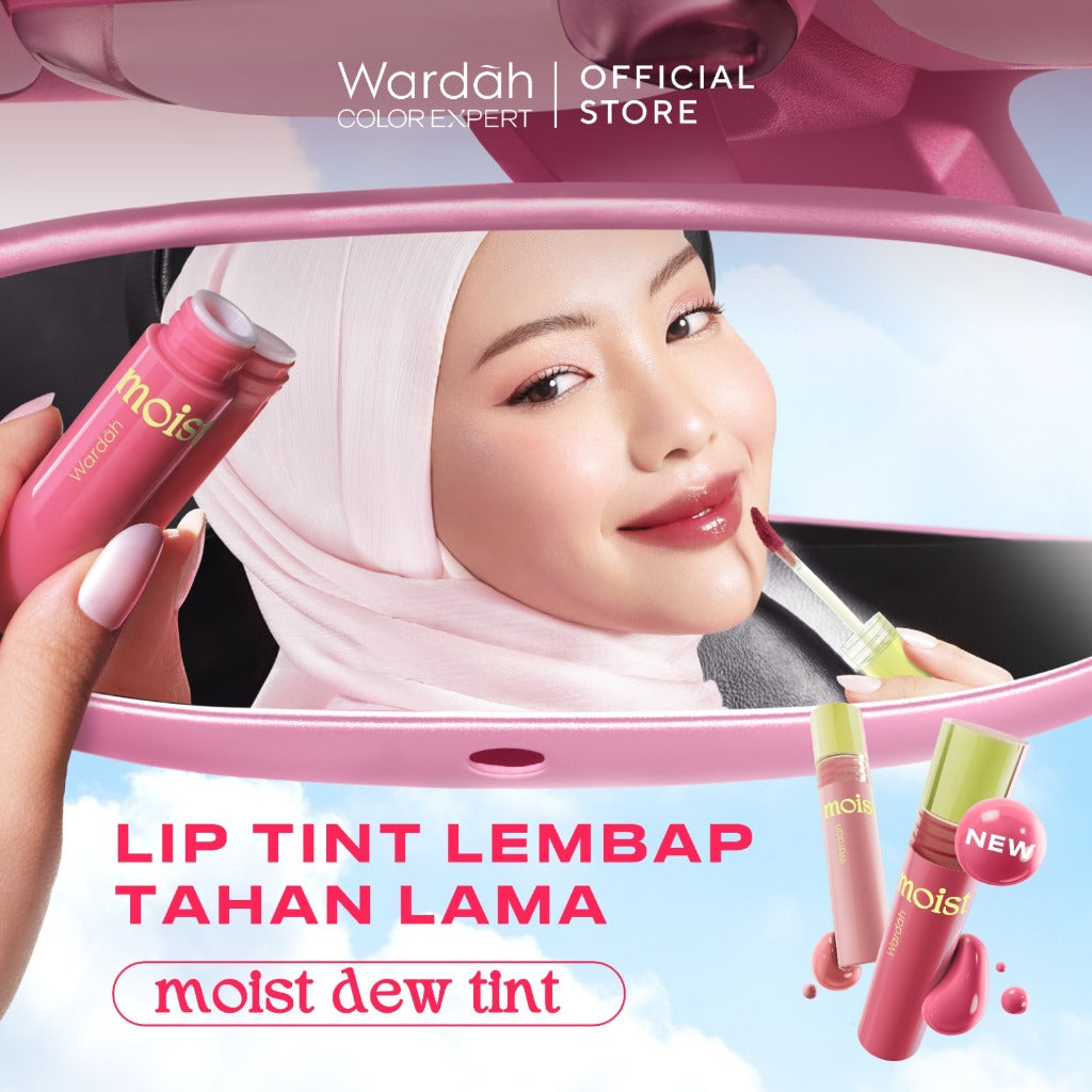 [LIP TINT ANTI PANAS DALAM] WARDAH Moist Dew Tint 3 g - Bibir Lembab - Tahan 24 Jam - Liptint Lip Stain Lipgloss Lip Matte Lipstik Lip Cream - Liptin Anak Sekolah - Glossy Longlasting Waterproof-Makeup