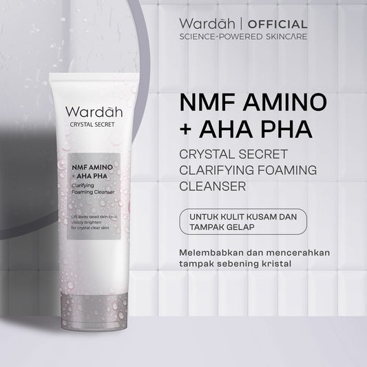 REFAL HADY'S FAVORITE WARDAH Brightening Crystal Secret NMF Amino AHA PHA Clarifying Foaming Cleanser 100 ml Skincare