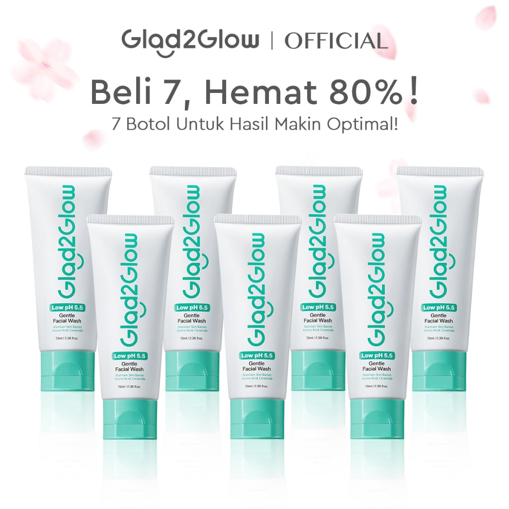 [Hemat 5PCS]Glad2Glow Facial Cleanser Series-Low PH Gel Centella Mencerahkan Pencerah Wajah Anti Jerawat Penuaan Hilangkan Flek & Tenangkan face wash Pembersih Wajah Membersihkan kotoran dan minyak Menjaga pelindung kulit Mengobati g2glow official store