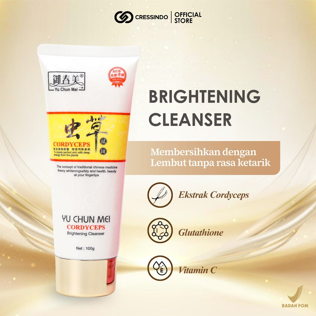 [BPOM ORGINAL LOKAL] YU CHUN MEI Cordyceps Brightening Cleanser 100gr