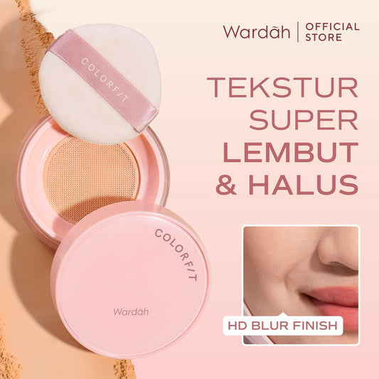 NEW! WARDAH Colorfit HD Blurify Loose Powder - Bedak Tabur Tahan Lama 16 Jam Oil Control Tahan Minyak Menyamarkan Pori - CICA, Halal, Non Acnegenic, Non Comedogenic, Dermatologically Tested, All Skin Type,Bedak Sashfir -Makeup