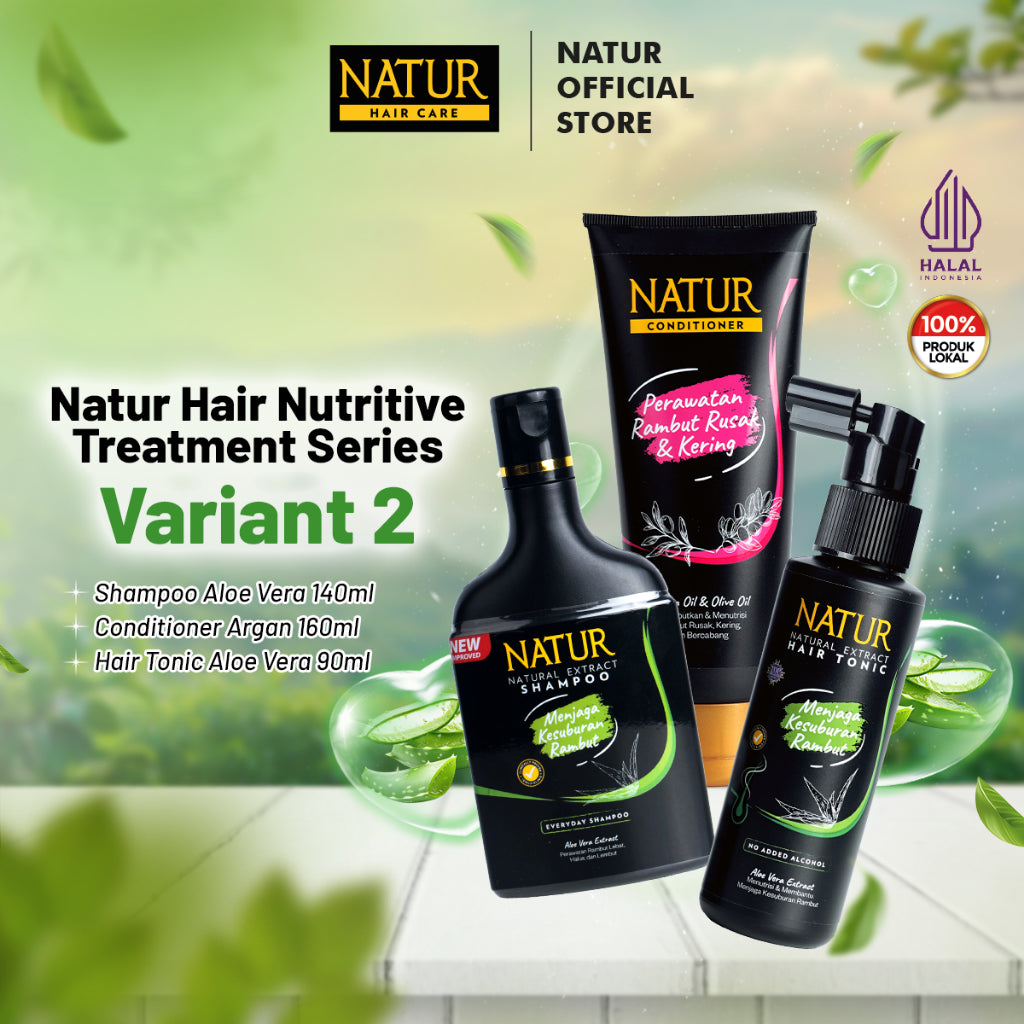 Natur Nutritive Treatment Series | Paket Rambut Lebih Tebal - Paket Rambut Kering Rusak