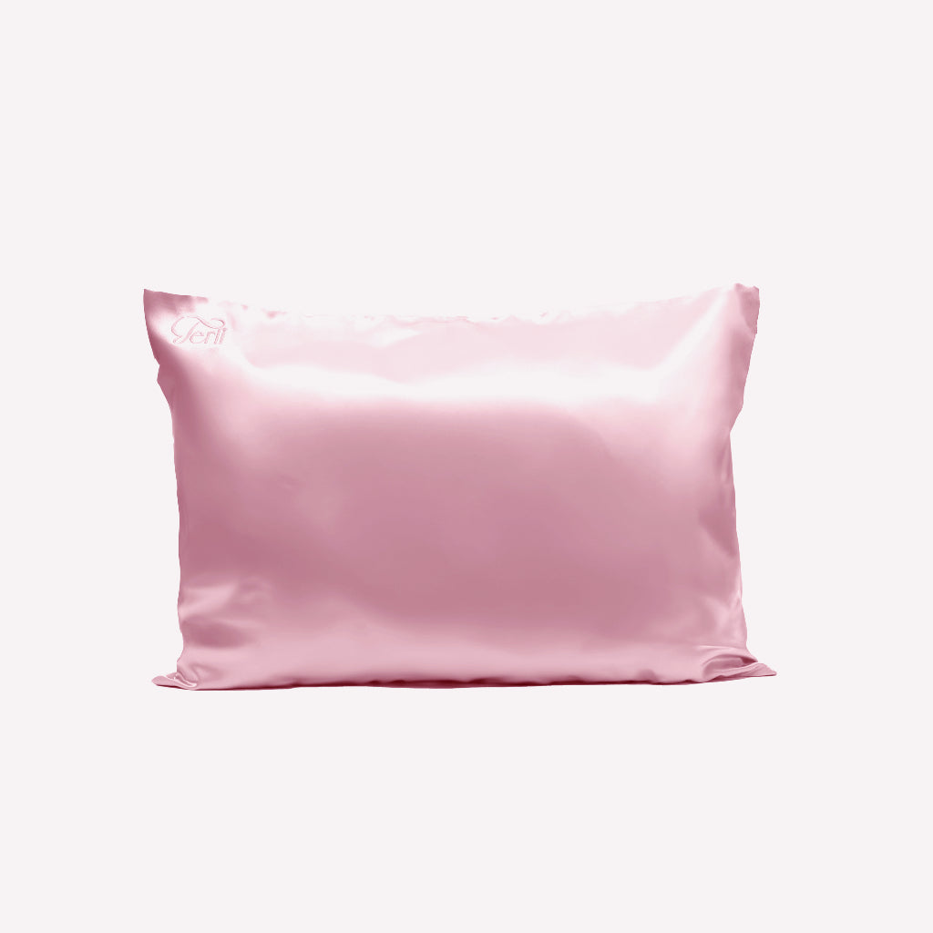 BUNDLE Sarung Bantal dan Guling Set PREMIUM Satin Silk Beauty Boost Pillowcase dan Bolster Case (Queen Size)