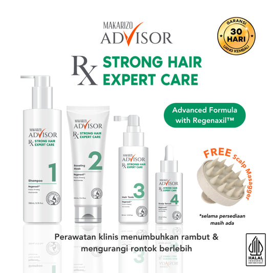 Makarizo Advisor RX Strong Hair Expert Care Series - Atasi Rambut Rontok, Kebotakan Dini, Menumbuhkan Rambut / Non SLS / Silicone-Free