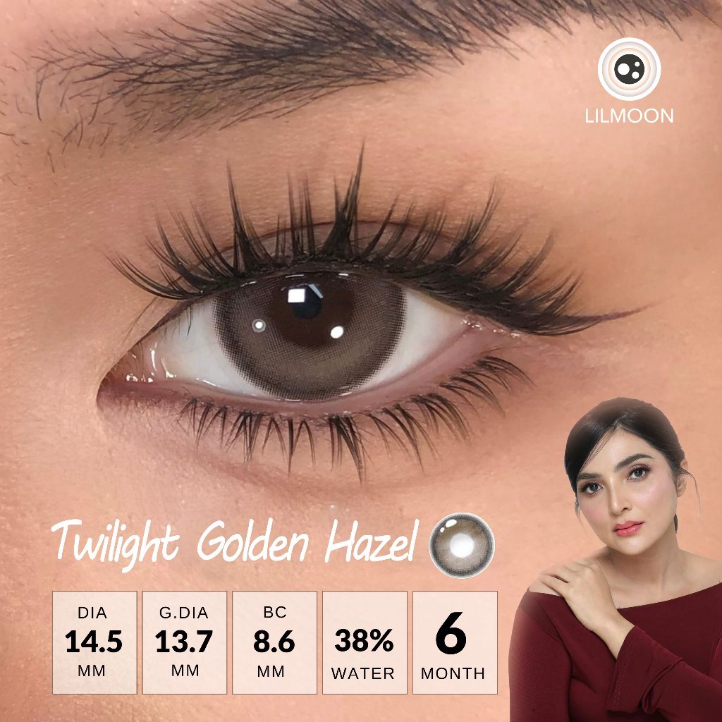 [Fuji Favorite] Lilmoon Softlens Twilight Golden Hazel – Softlens Minus 0 s/d -8.50, Warna Natural Jepang