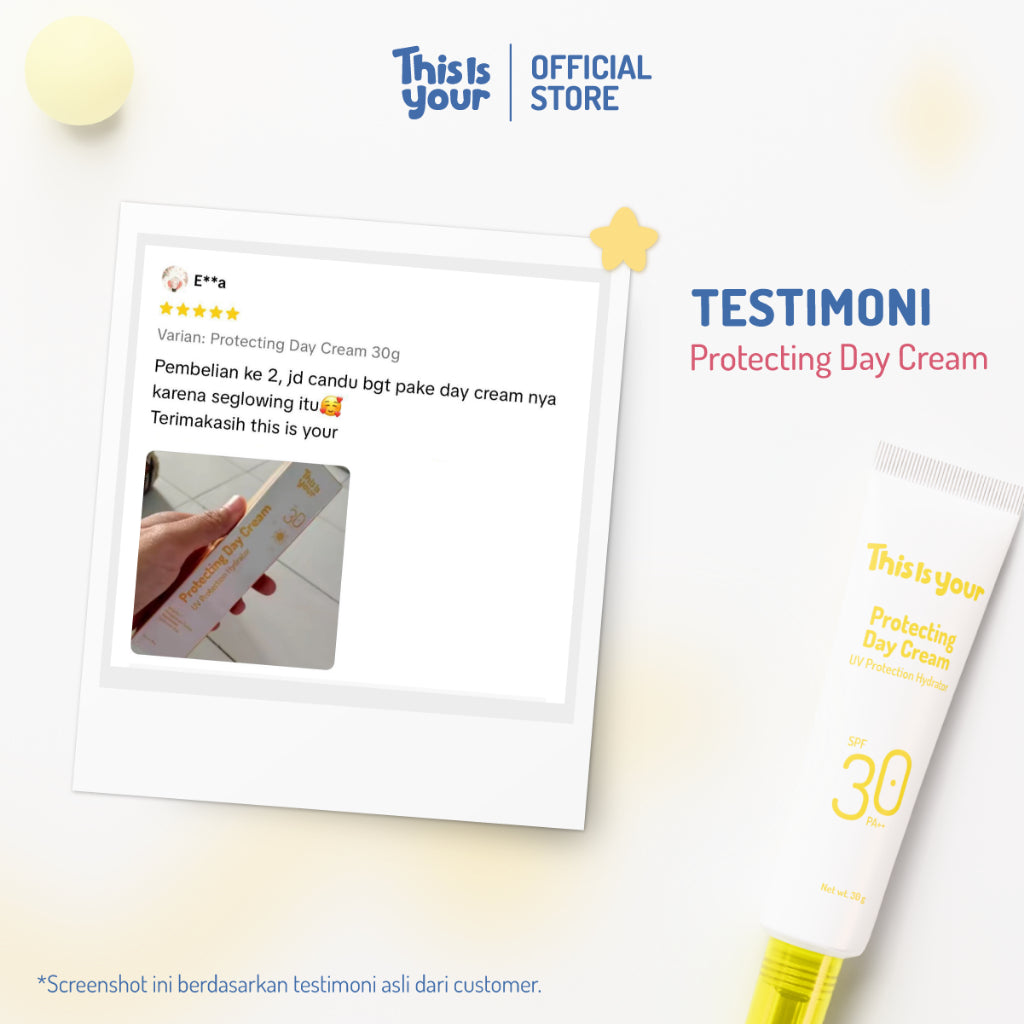 [BELI 2 LEBIH MURAH] This is Your - Twin Pack Protecting Day Cream 30 GR SPF 30 PA++ | UV Cream Siang Mencerahkan & Melindungi Wajah dari Sinar UV & Sinar Matahari, Memberikan Efek Toneup, No Whitecast