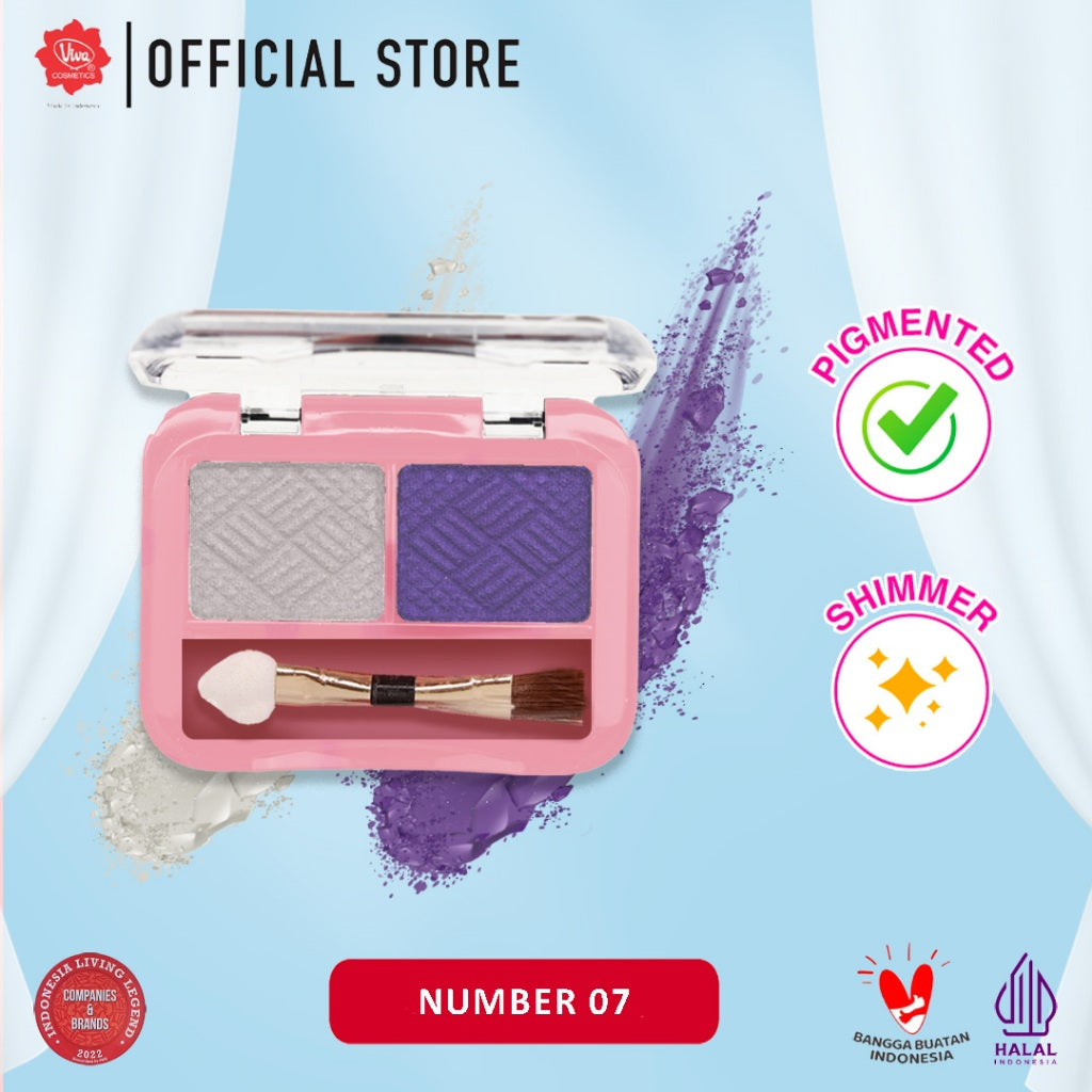 Viva Eye Shadow Duo - 2.3 gr (tersedia 12 varian kombinasi warna)