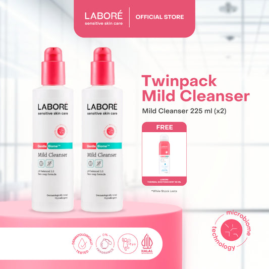 [Best Sunscreen  by US Dermatologist] LABORÉ TWINPACK: LABORÉ Physical Sunscreen 30ml | LABORÉ Acne & Oil Correct Physical Sunscreen 40ml | LABORÉ Barrier Revive Cream 50ml | LABORÉ Skin Nutrition Gel 50ml | LABORÉ Topicalm Cream 85ml - Skincare Viral