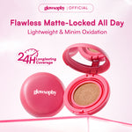 Glowsophy Cover Fit Serum Cushion Long Lasting All Day Velvet Matte Finish Cushion Ringan dengan Medium Coverage Menyamarkan Pori-Pori dan Garis Halus Cushion Kulit Asia Foundation Waterproof Make Up Setting Hasil Akhir Glowing Tekstur Ringan Di Wajah