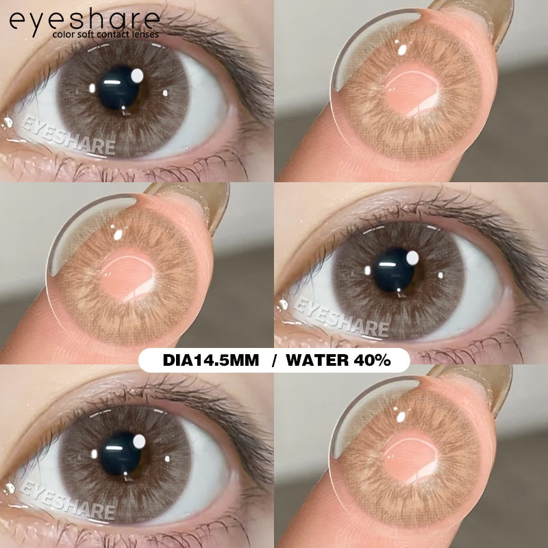Eyeshare Softlens Seattle Brown Gray 14.5mm 1Pasang Lensa Kontak Soft Softlen