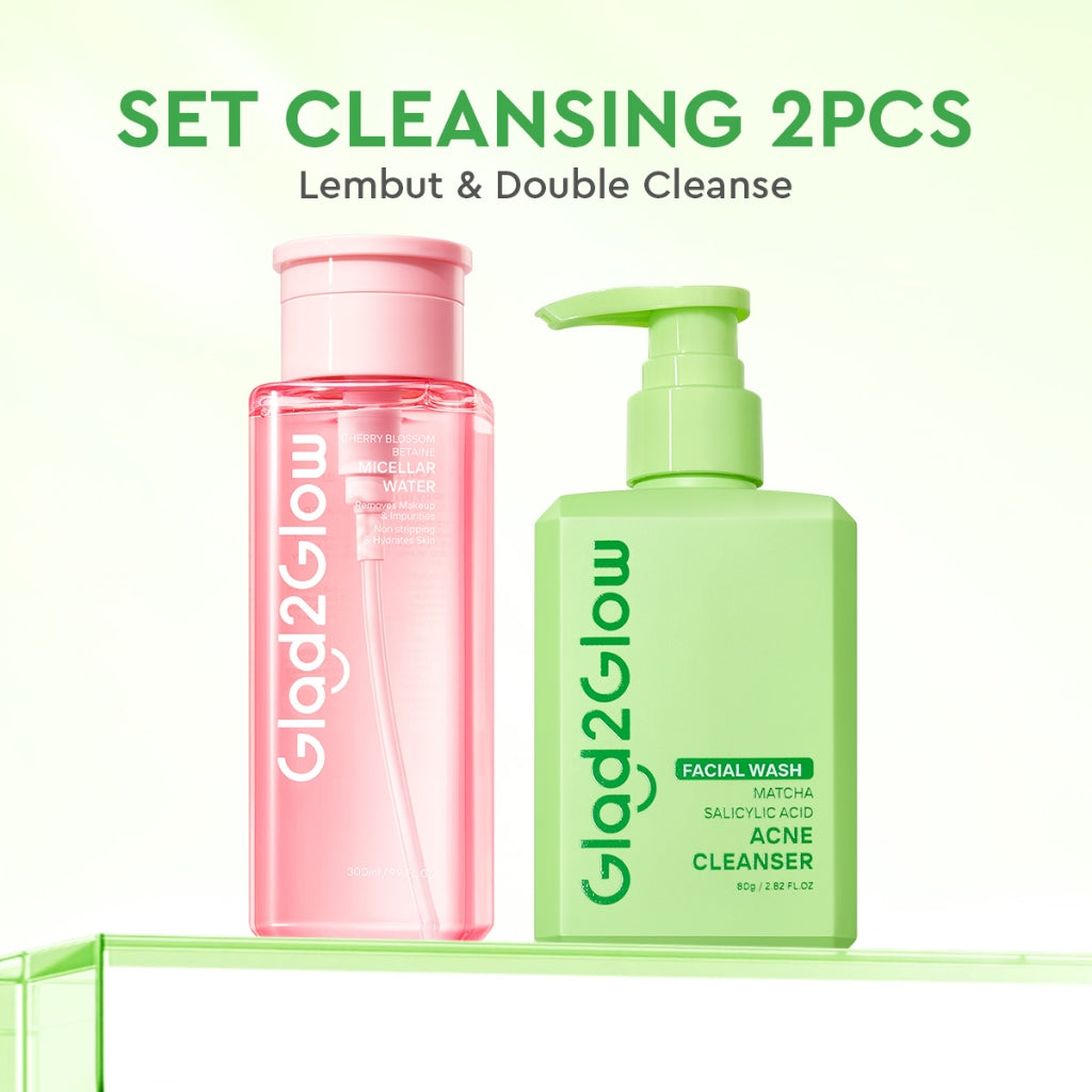 [New]Glad2Glow Matcha Salicylic Acid Acne Facial Cleanser 80ml Anti Jerawat Kontrol Minyak Face Wash Oily Acne Prone Skin Friendly sabun cuci muka g2g
