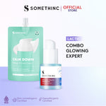 [BUNDLE HEMAT] SOMETHINC [2 PCS] Calm Down Moisturizer Refill x Serum (Calm Down! Skinpair R-Cover Cream Moisturizer, Diamond Serum, 10% Lactic + Glycolic Peeling Serum, Diamond Serum) Pelembap Muka untuk Kulit Sensitif, Kemerahan - free jade roller