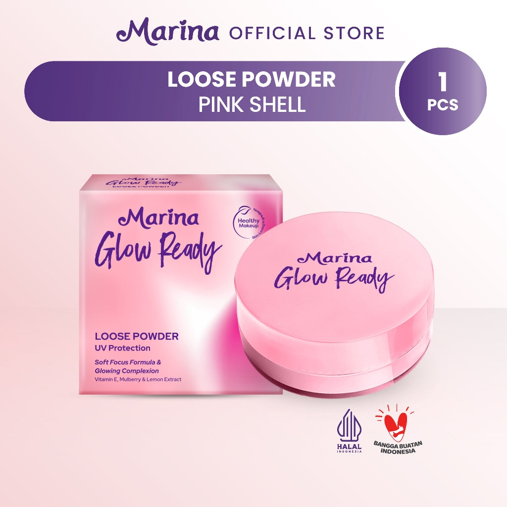 Marina Glow Ready Loose Powder UV Protection [15 G] - Exp : 10.2026